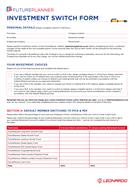 Investment switch form